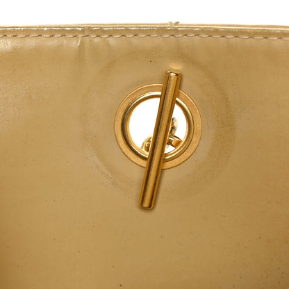 Chanel Vinyl Stitched XL Weekender Beige 14 of 15