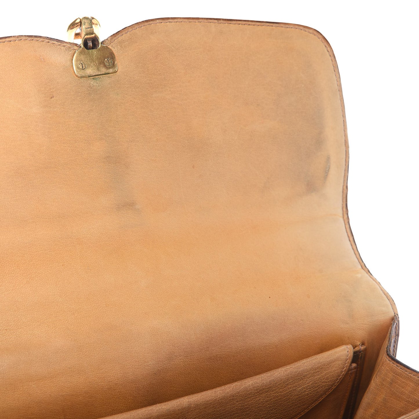 Shiny Porosus Crocodile Sac Chaine d Ancre Fauve