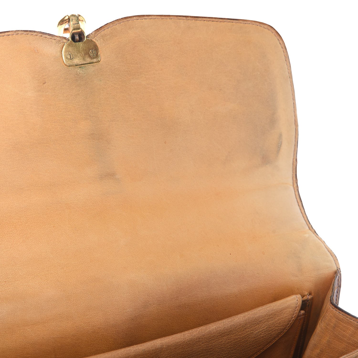 Hermes Shiny Porosus Crocodile Sac Chaine d Ancre Fauve 11 of 14