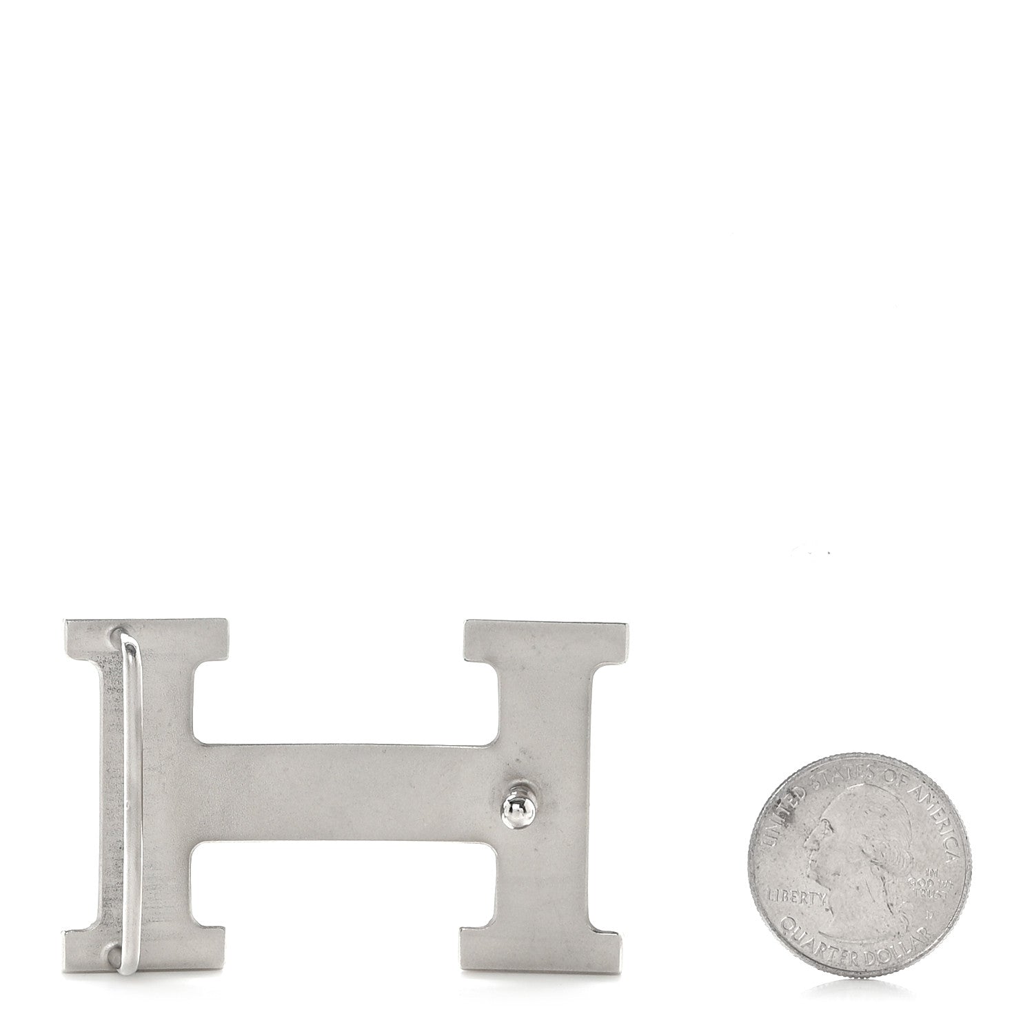 Hermes Polished Palladium 32mm H Belt Buckle Silver 2 of 3