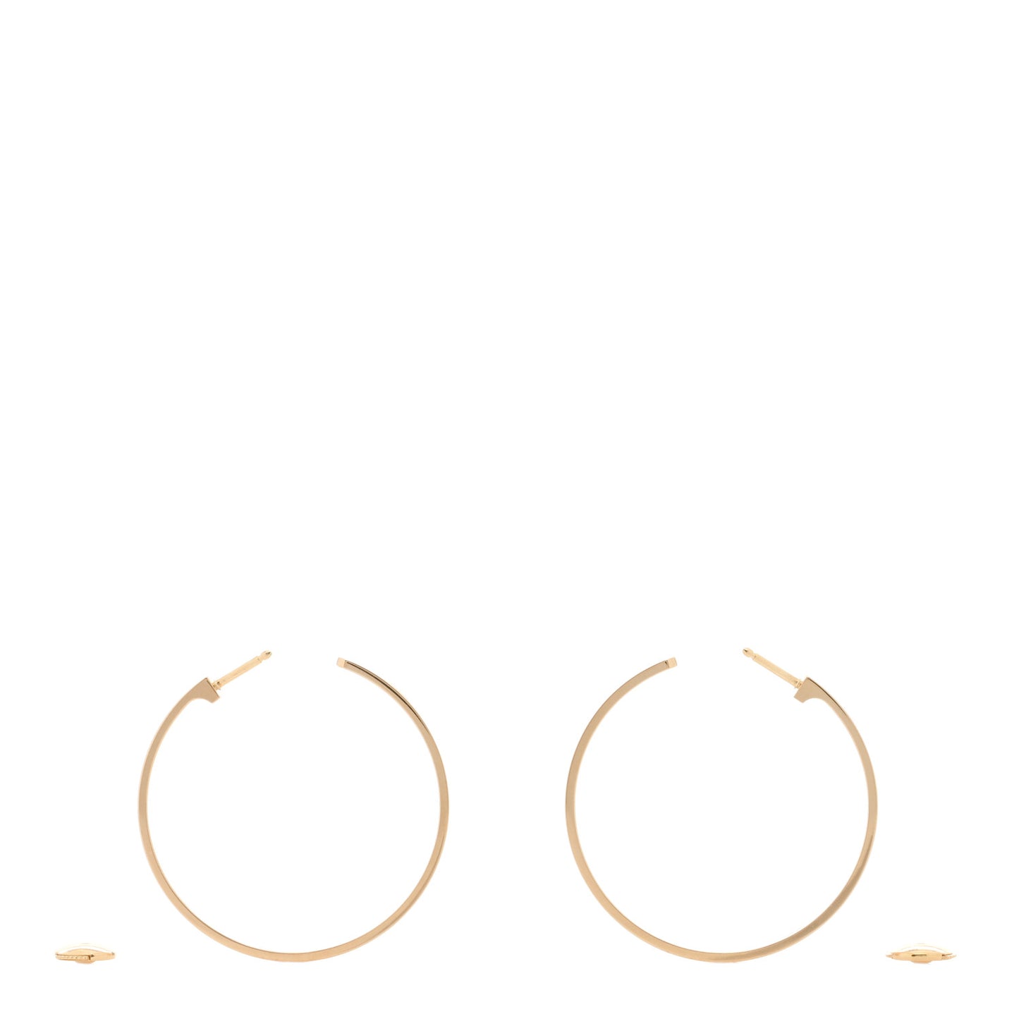 18K Yellow Gold Large LOVE Hoop Earrings