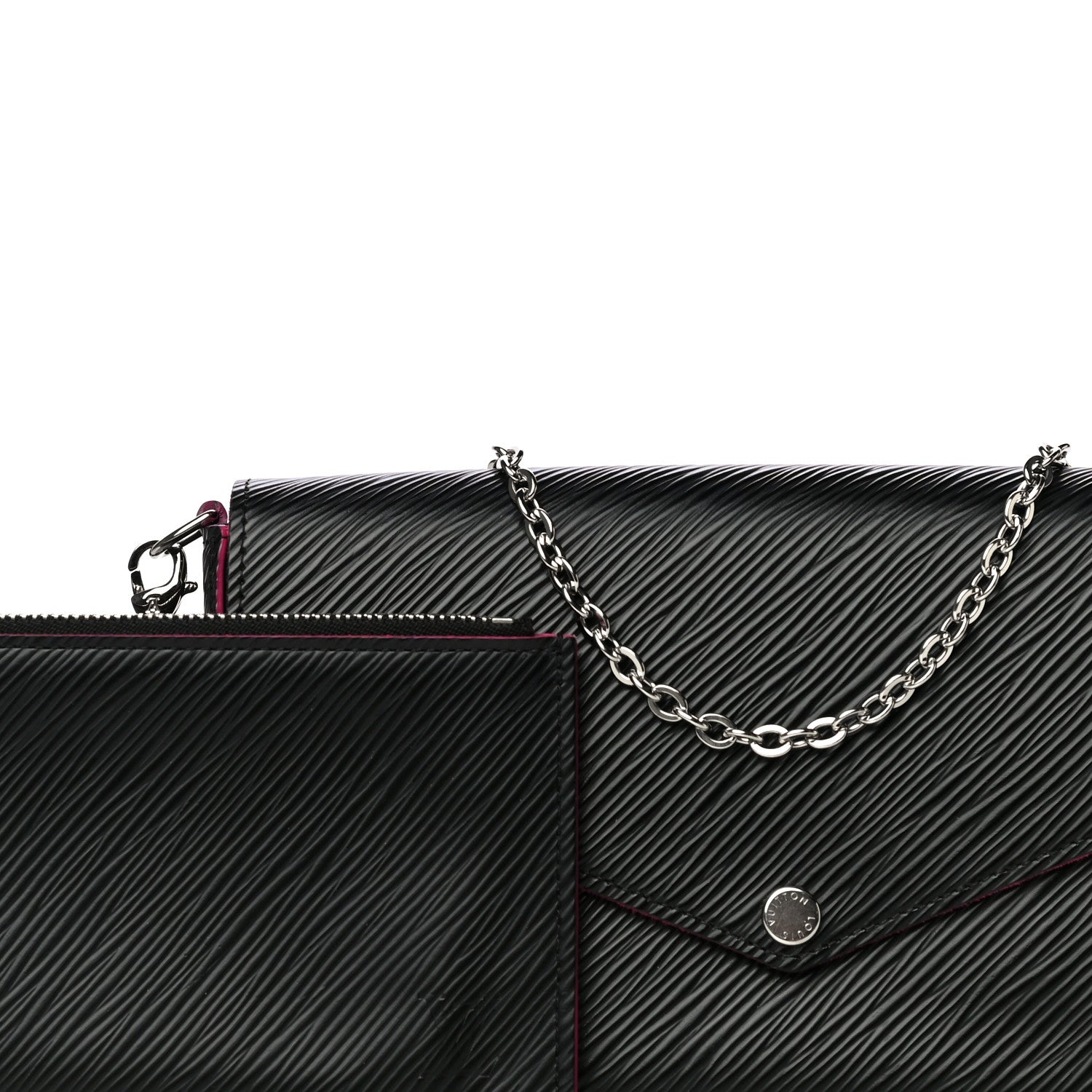 Louis Vuitton Epi Pochette Felicie Black Hot Pink 9 of 14