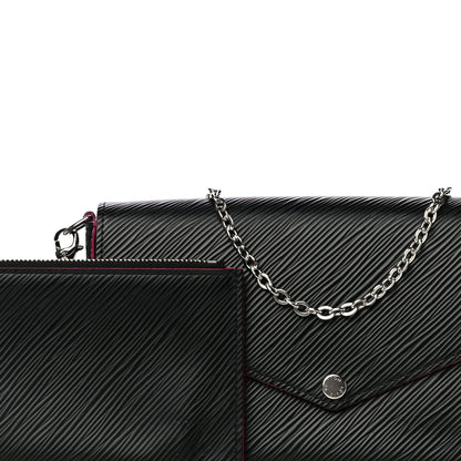 Louis Vuitton Epi Pochette Felicie Black Hot Pink 9 of 14