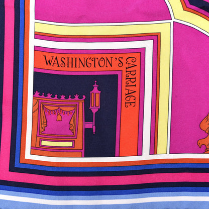 Hermes Silk Washingtons Carriage Scarf 90 Fuchsia Rose Vif 2 of 5