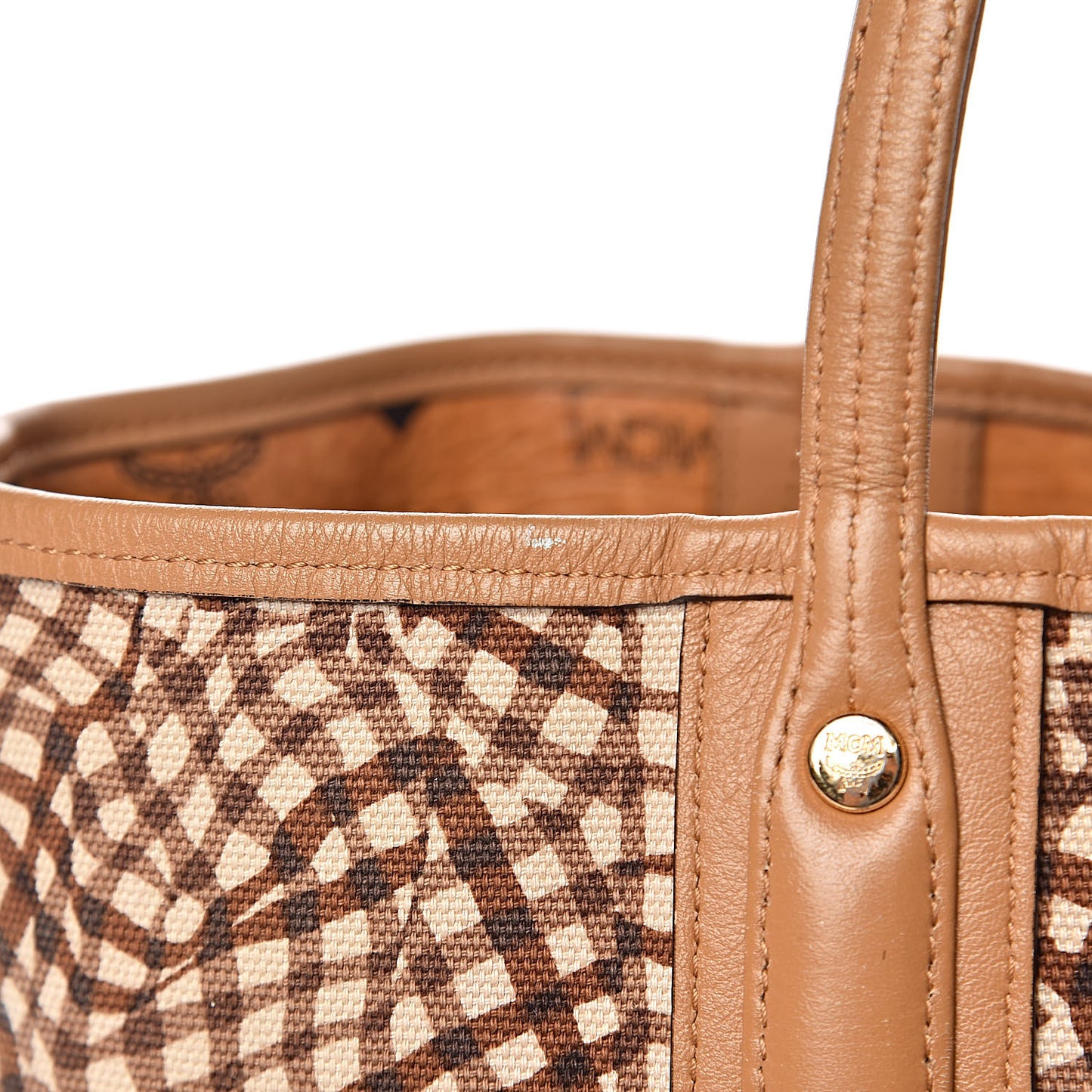 Visetos Medium Liz Reversible Shopper Tote Cognac