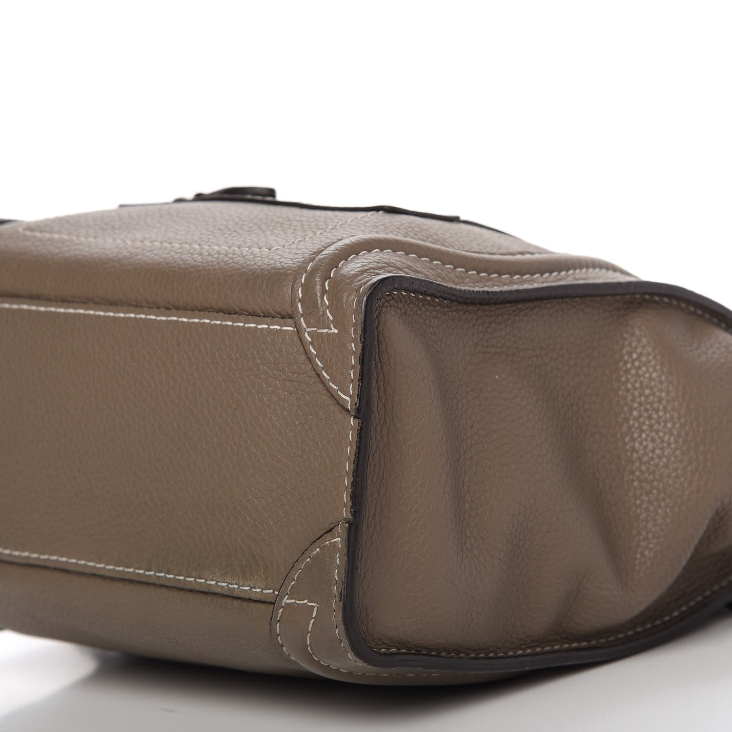 Celine Drummed Calfskin Nano Luggage Souris 7 of 11