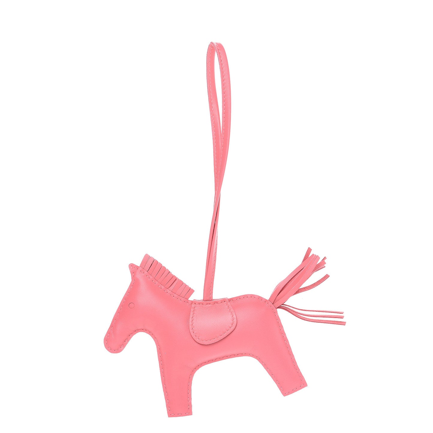 Milo Lambskin Grigri Rodeo Horse Bag Charm MM Rose Azalee