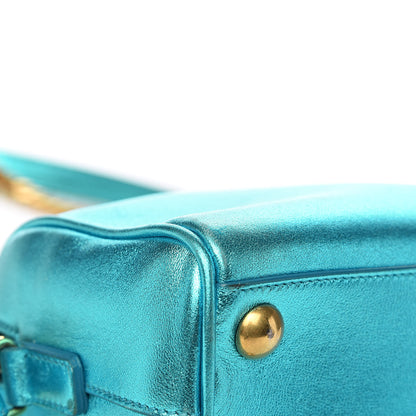 Saint Laurent Metallic Lambskin Classic Toy Duffle Blue 11 of 15