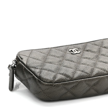 Chanel Caviar Quilted Small Clutch With Chain Dark Charcoal 10 of 12