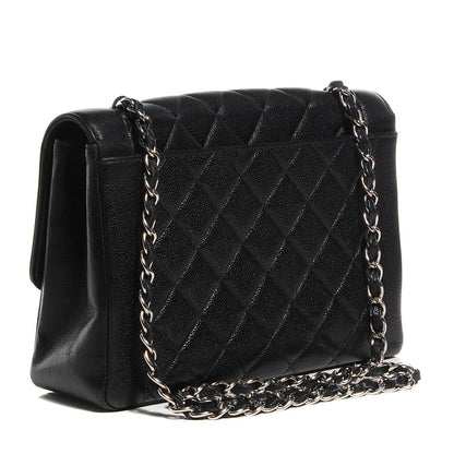 Chanel Caviar Quilted Jumbo Single Flap Black 3 of 9
