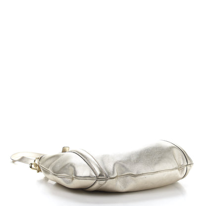 Gucci Metallic Calfskin Medium Britt Tote Platinum 4 of 13