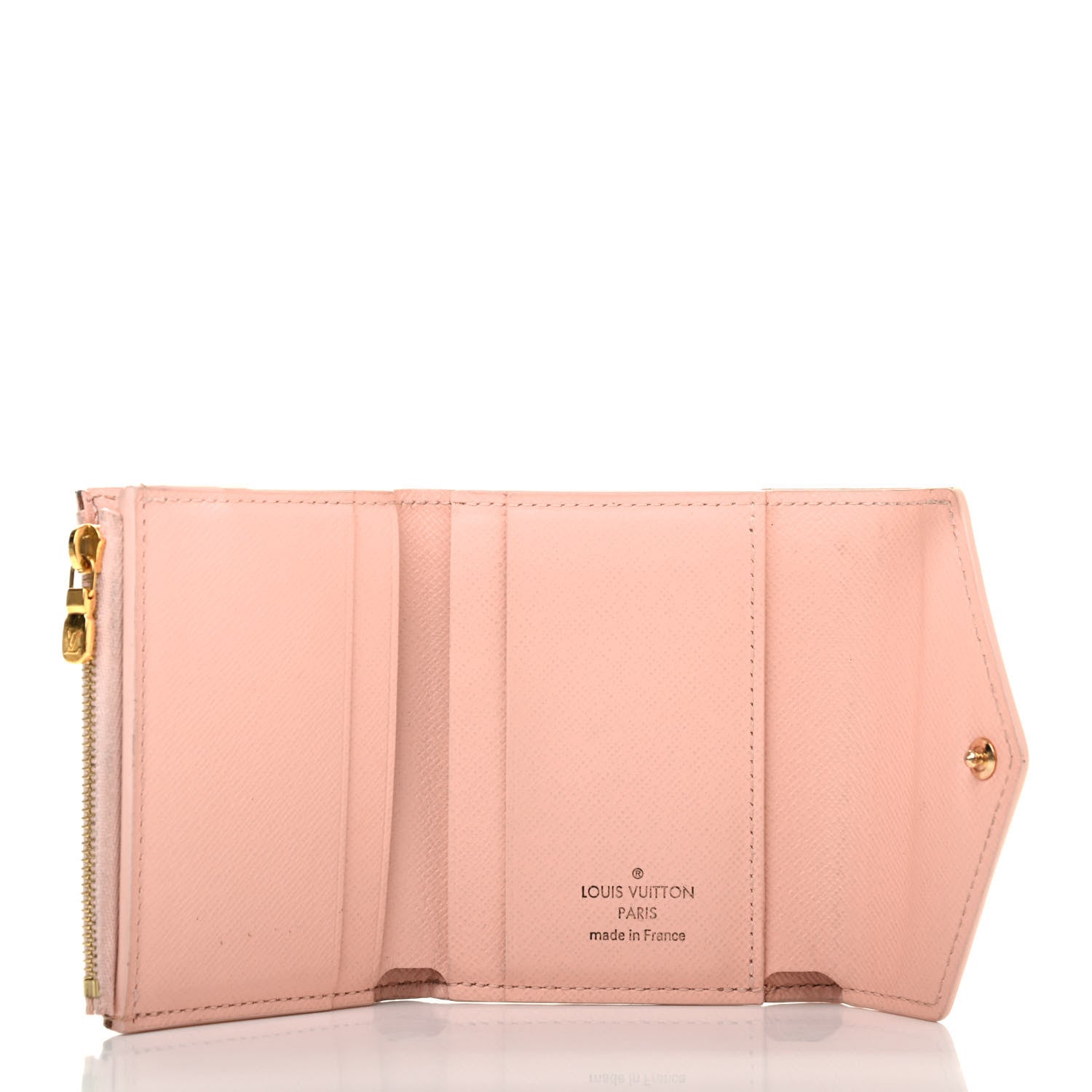Louis Vuitton Damier Azur Zoe Wallet Rose Ballerine 4 of 4