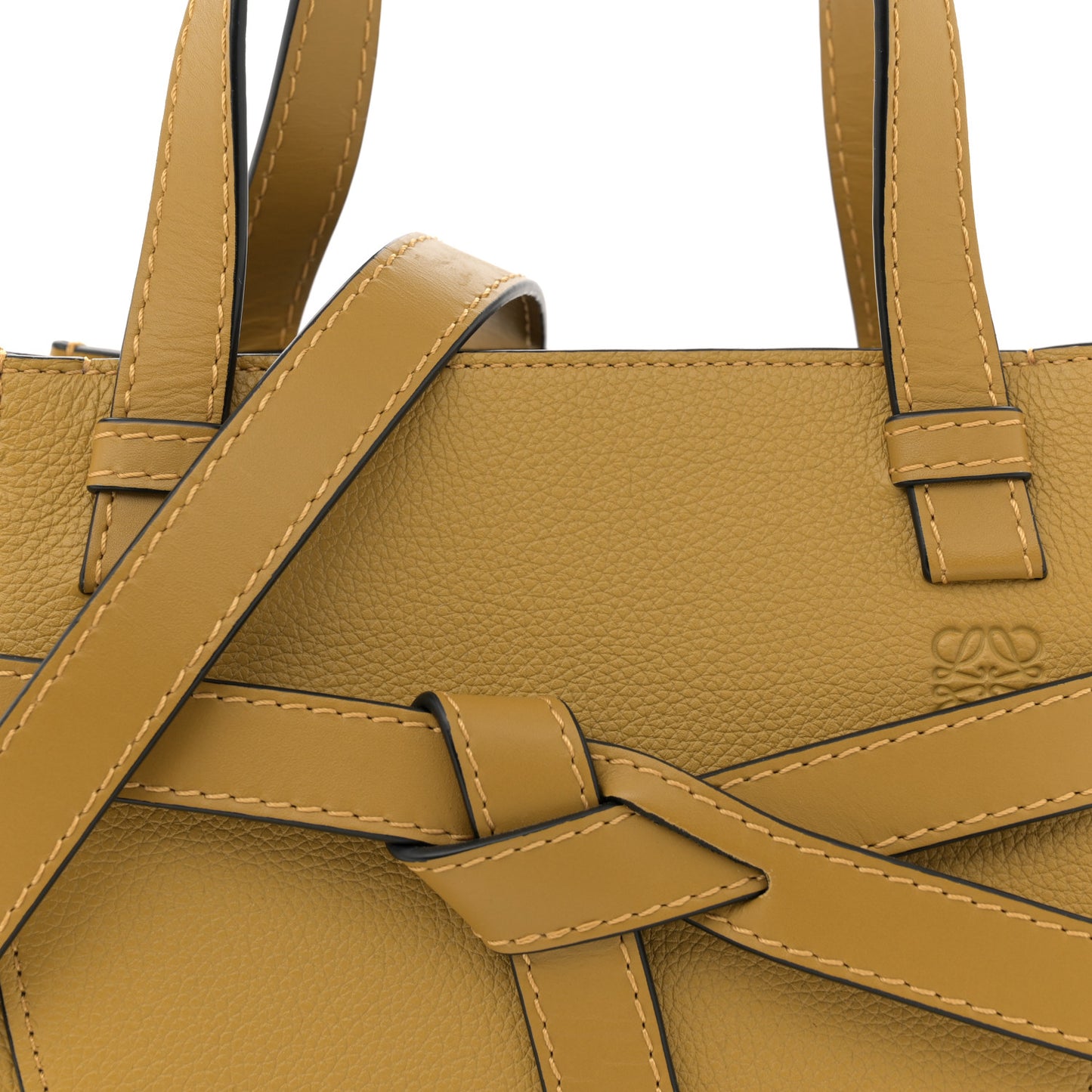 Calfskin Mini Gate Tote Ochre