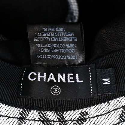 Chanel Denim CC Bucket Hat M White Black 7 of 8