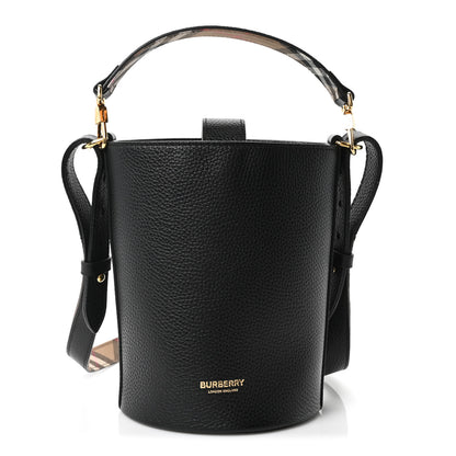 Burberry Grainy Calfskin Small Bucket Bag Black 1 of 9