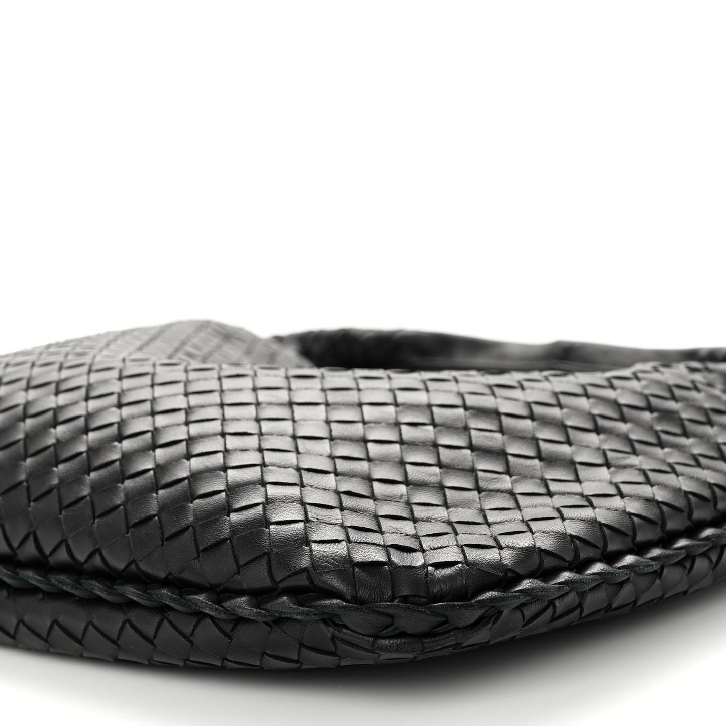 Nappa Intrecciato Medium Veneta Hobo Black