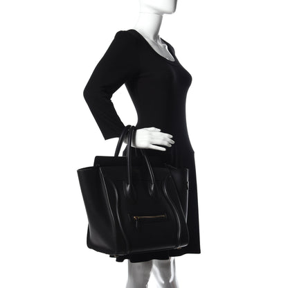 Celine Smooth Calfskin Mini Luggage Black 2 of 9