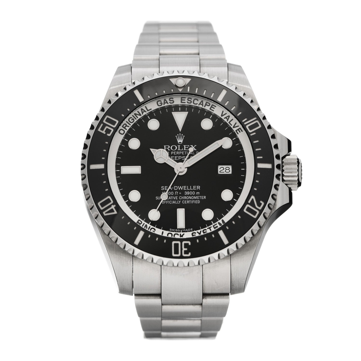Rolex Stainless Steel 44mm Oyster Perpetual Date Sea-Dweller Deepsea Watch Black 116660 1 of 5