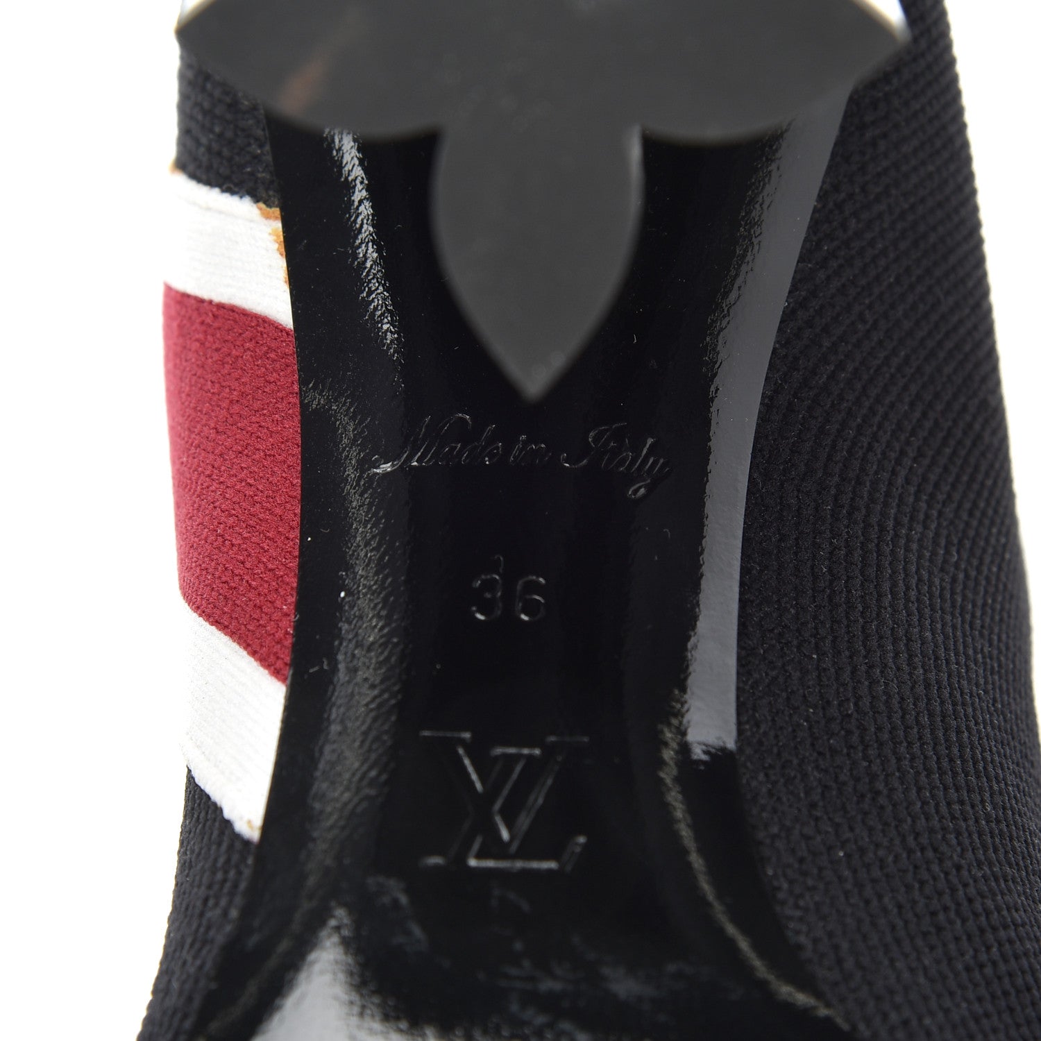 Louis Vuitton Stretch Fabric Silhouette Stripe Ankle Boots 36 Black 6 of 9