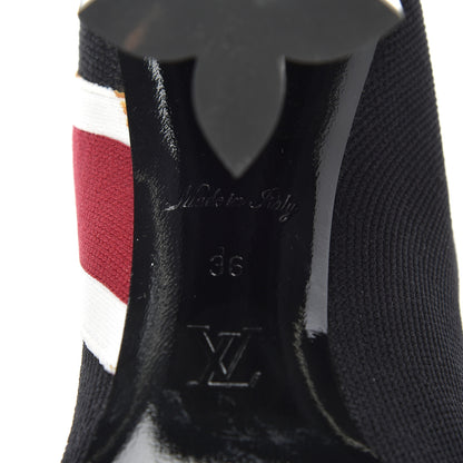 Louis Vuitton Stretch Fabric Silhouette Stripe Ankle Boots 36 Black 6 of 9