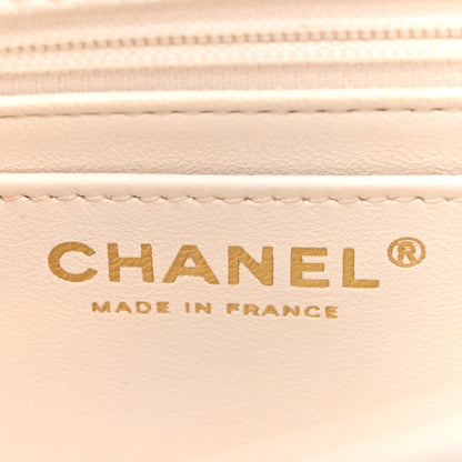 Chanel Caviar Quilted Mini Retro Twist Top Handle Flap White 6 of 14