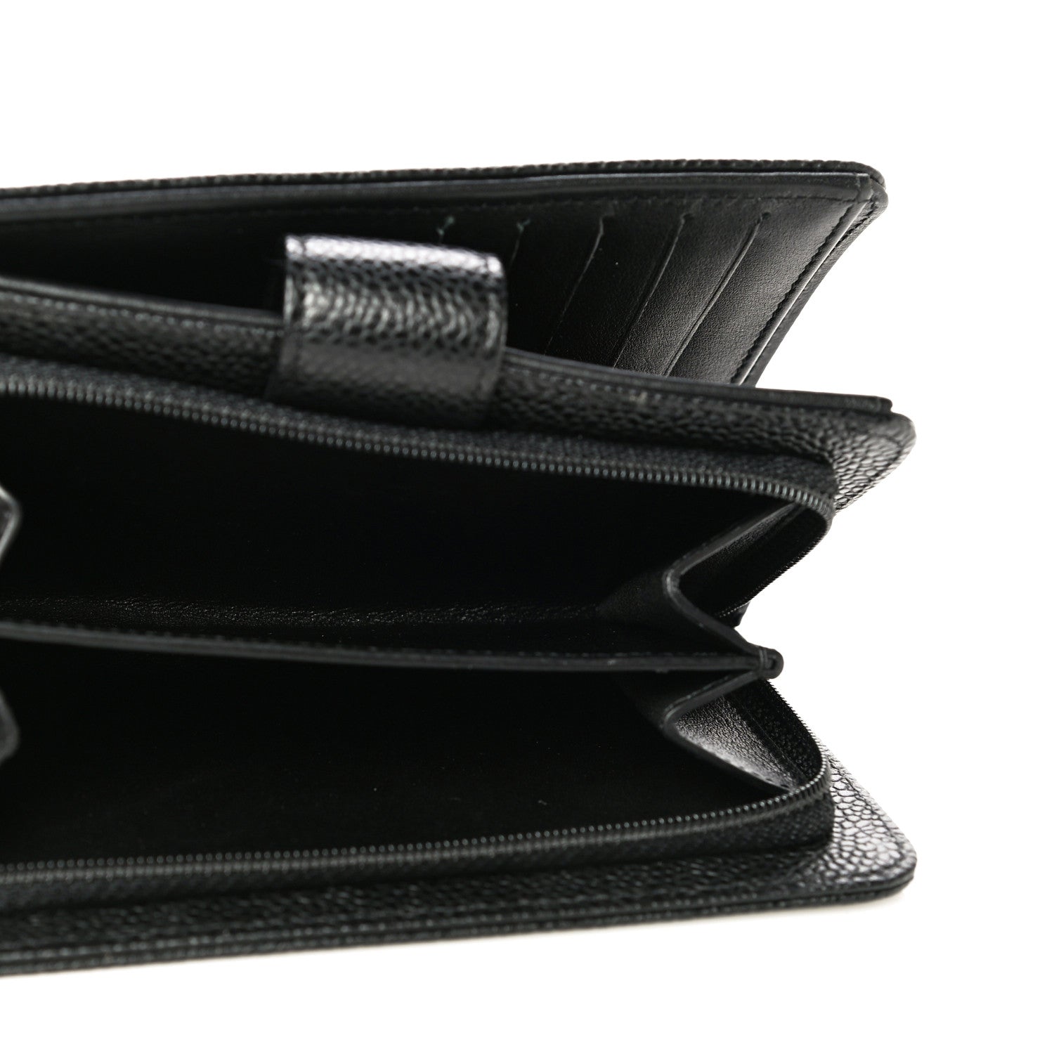Chanel Caviar Timeless CC Zipped Pocket Wallet Black 7 of 11