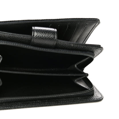 Chanel Caviar Timeless CC Zipped Pocket Wallet Black 7 of 11