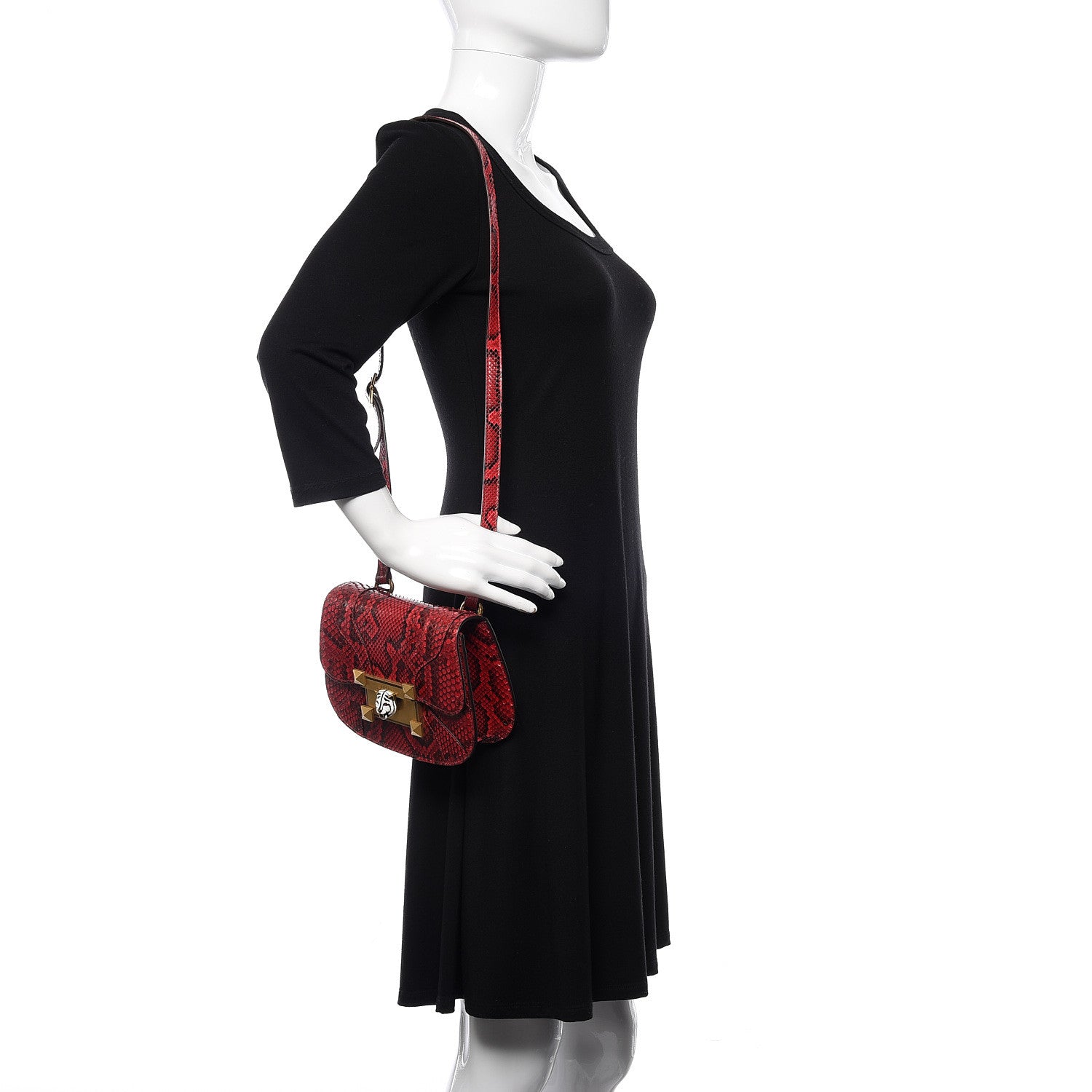 Gucci Elaphe Radiata Small Osiride Shoulder Bag Hibiscus Red 2 of 9