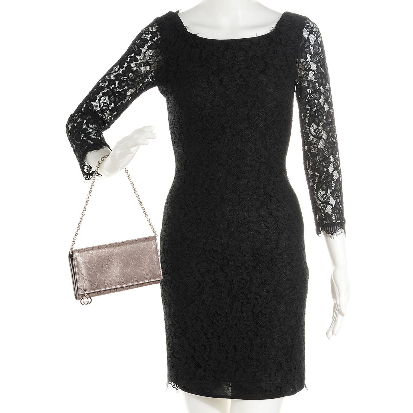 Imprime Monogram GG Pierce Chain Clutch Wallet Mauve