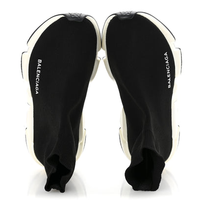 Balenciaga Neoprene Knit Womens Speed Sneakers 35 Black White 2 of 9