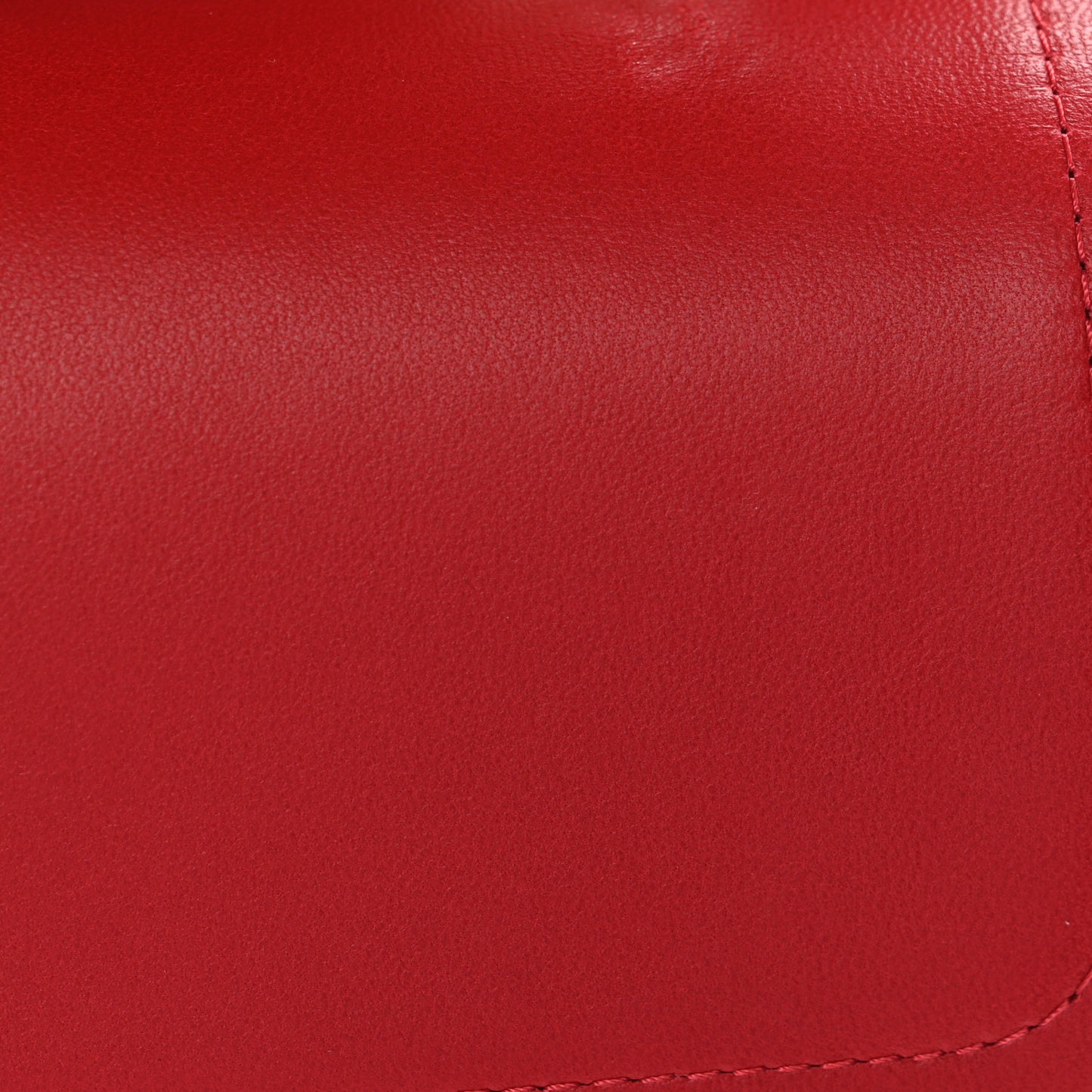 Lambskin Quilted Medium Double Flap Red