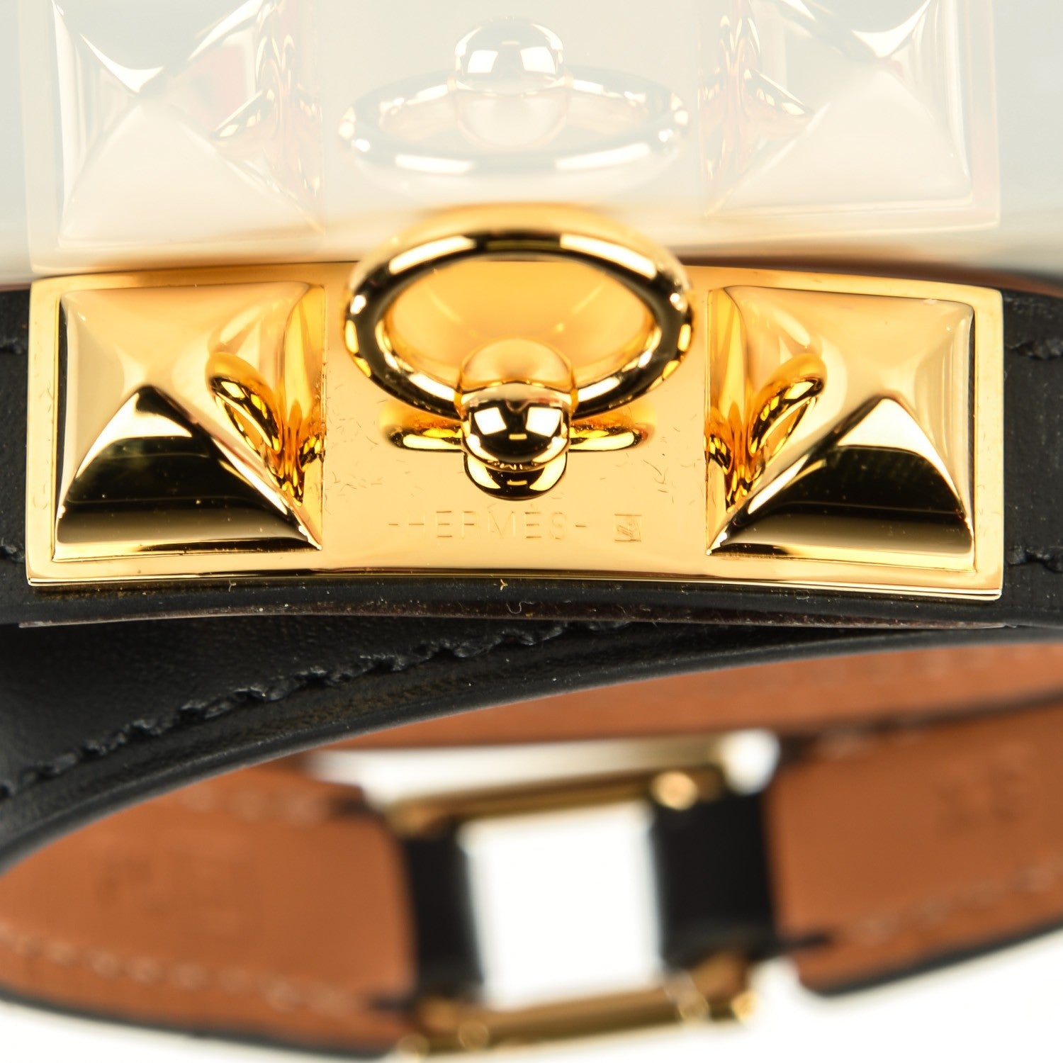 Hermes Chamonix Rivale Double Tour Bracelet XS Black 6 of 9