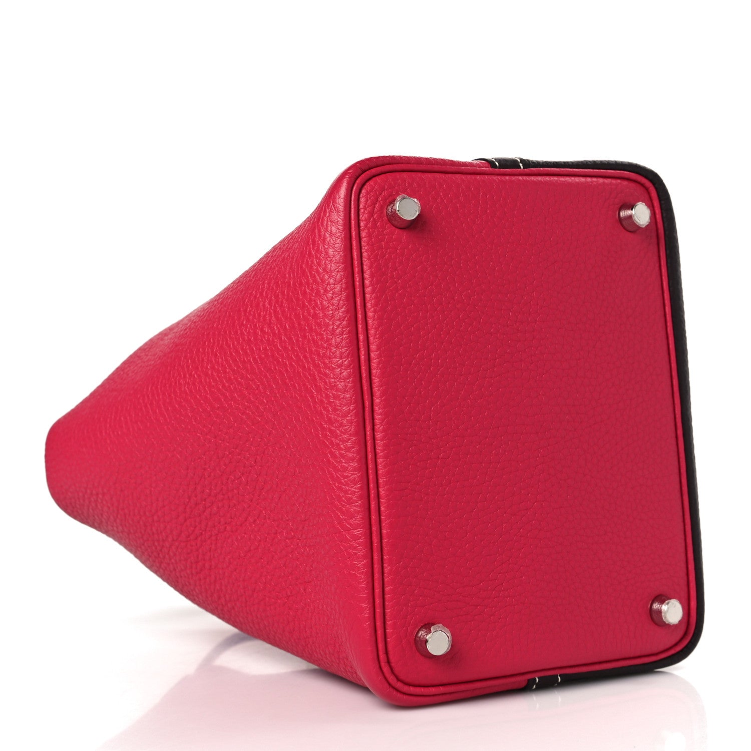 Hermes Taurillon Clemence Casaque Picotin Lock 18 PM Rouge Sellier Framboise 4 of 10