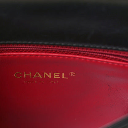 Chanel Lambskin Enamel Quilted Pending CC Square Flap Black 6 of 12