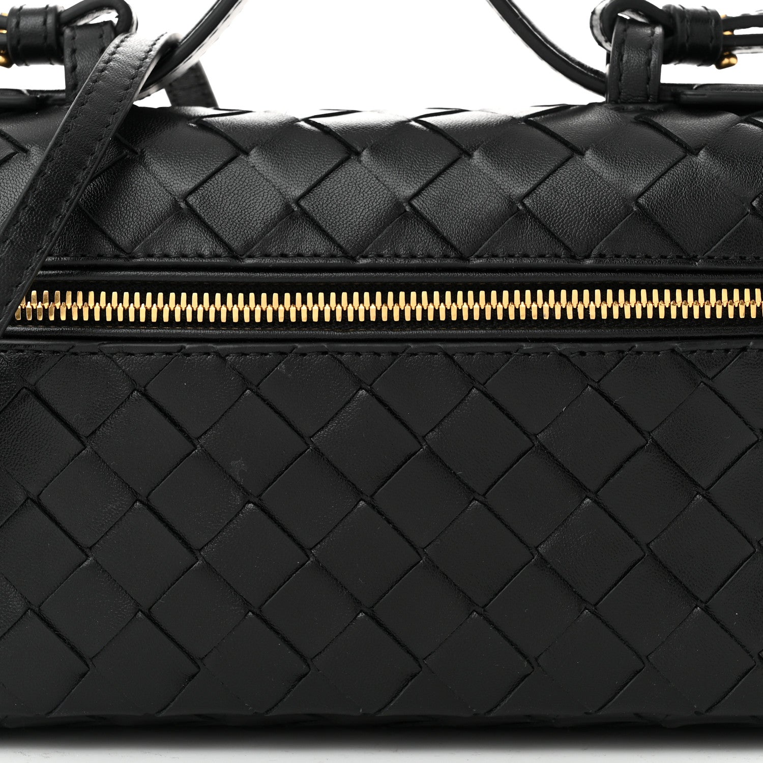 Bottega Veneta Calfskin Intrecciato Bang Bang Vanity Case Black 8 of 10