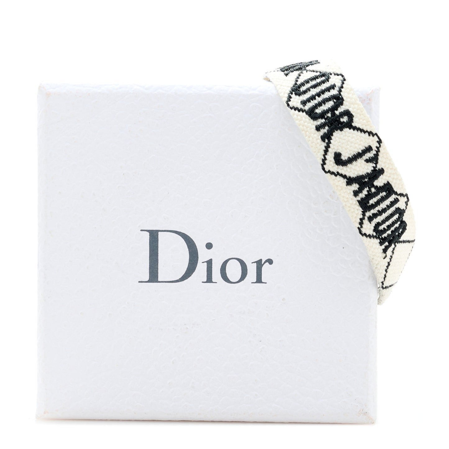 Woven Cotton J'Adior Friendship Bracelet White Black