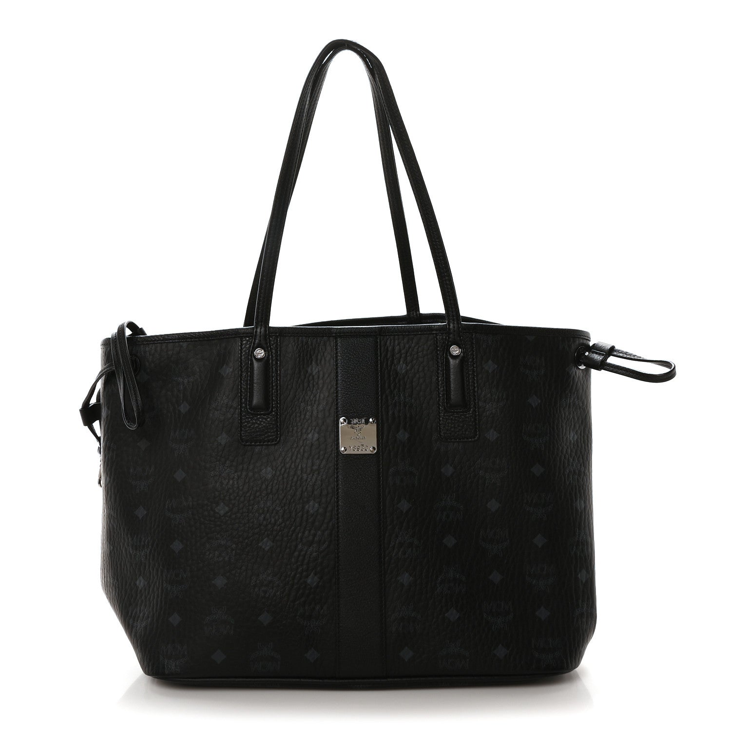 MCM Visetos Medium Liz Reversible Shopper Tote Black 1 of 17