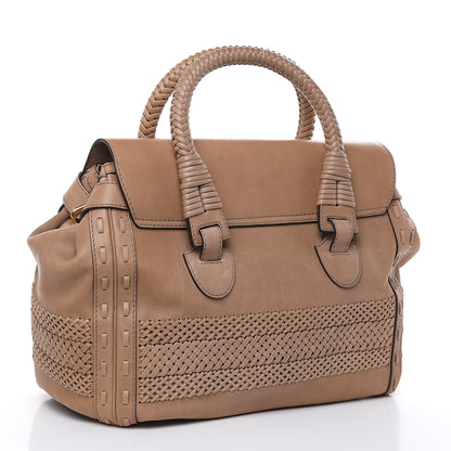 Gucci Calfskin Handmade Large Top Handle Bag Taupe 3 of 24