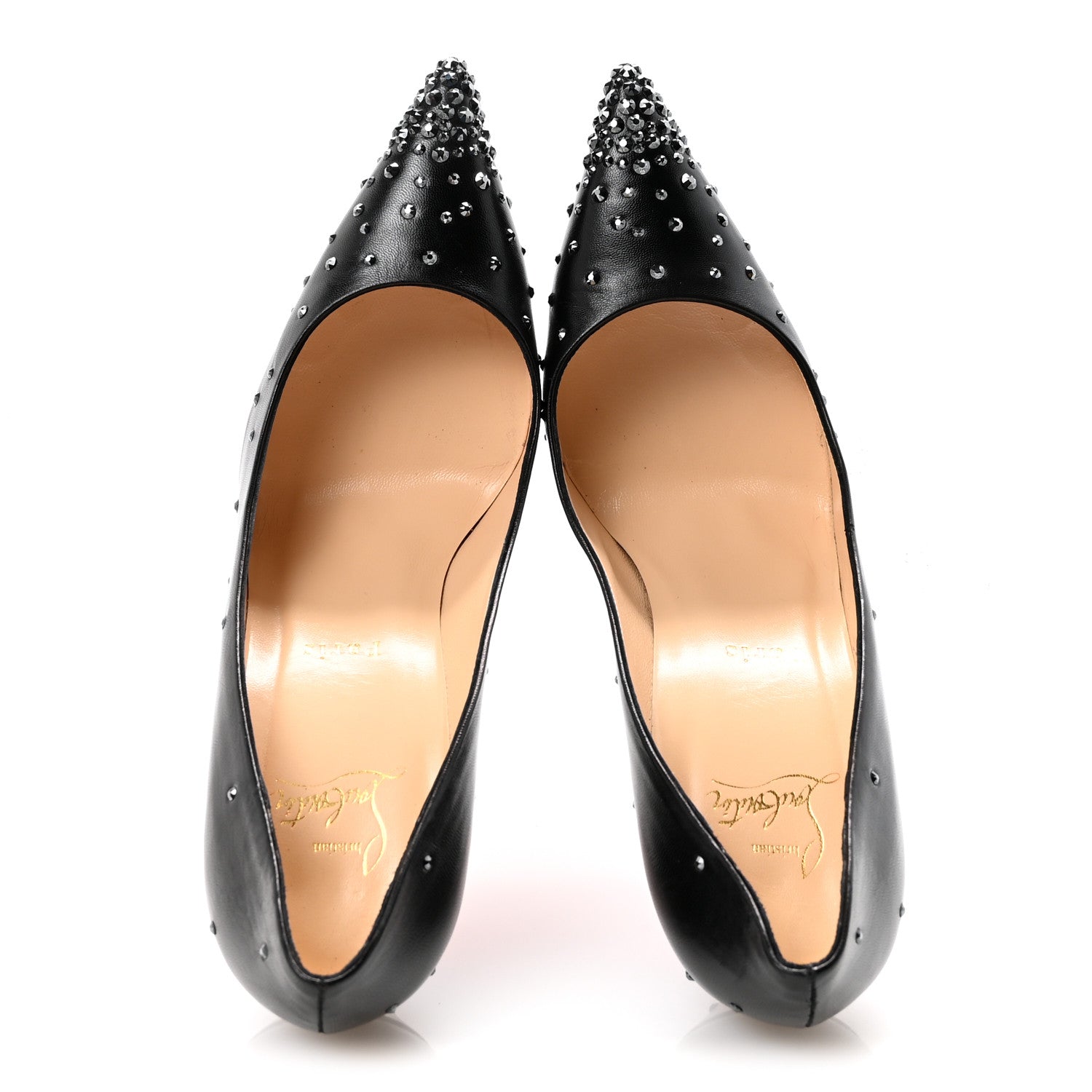 Christian Louboutin Kid Degrastrasss 100 Pumps 39.5 Hematite Black 2 of 9