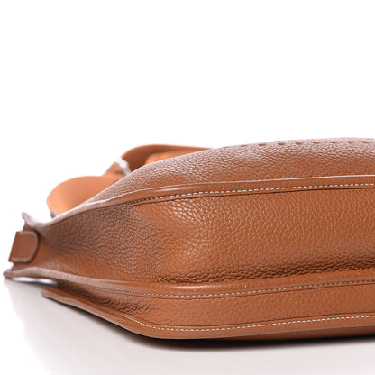 Hermes Taurillon Clemence Evelyne III PM Gold 9 of 11