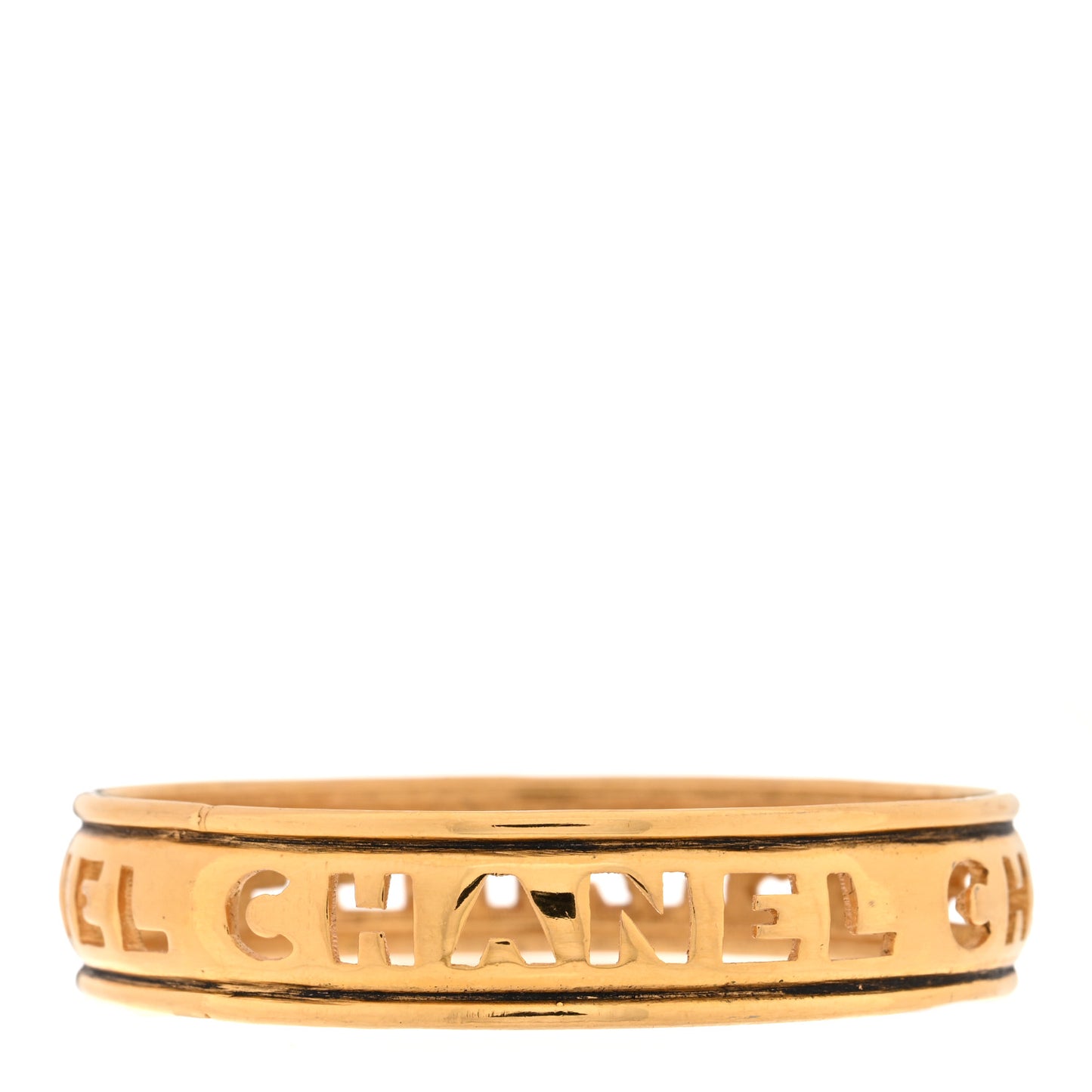 Logo Cut Out Bangle Gold