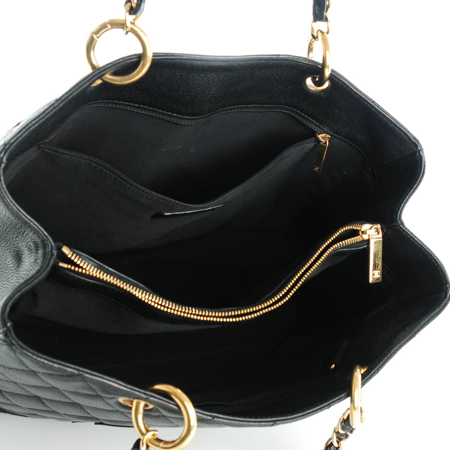 Chanel Caviar Quilted Grand Shopping Tote GST Black 5 of 7