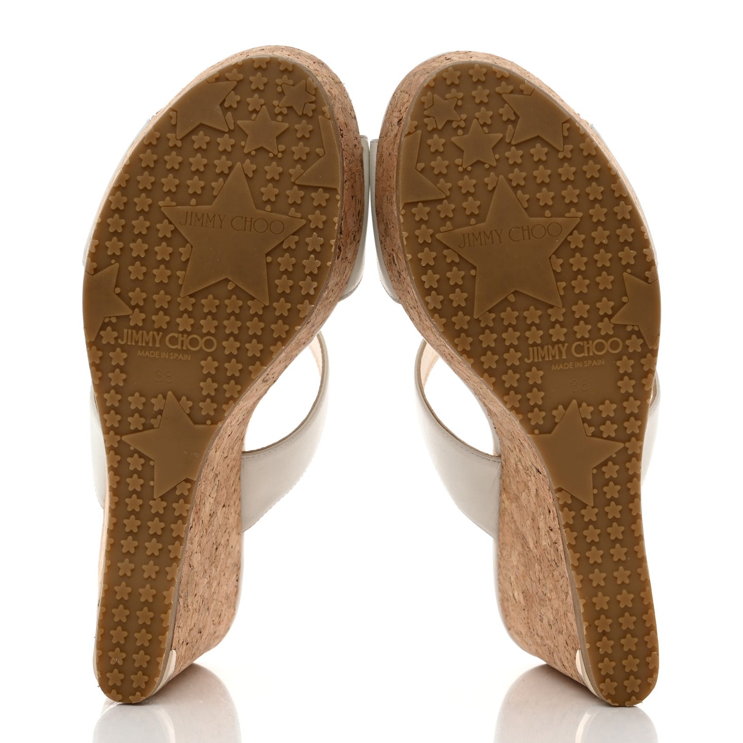 Suede Parker Wedge Sandals 38 White