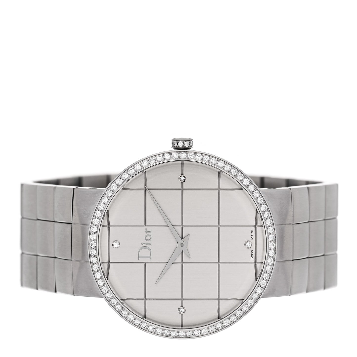 Stainless Steel Diamond Bezel 38mm La D De Dior Quartz Watch