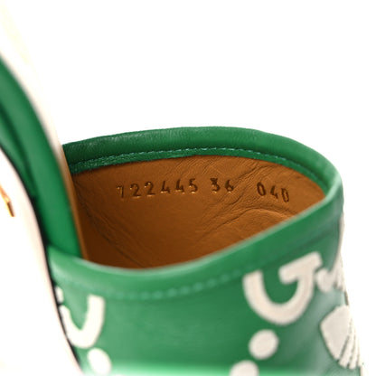 Gucci X ADIDAS Nappa Charlotte Suede Monogram Jumbo GG Trefoil 75mm Slide Sandals 36 New Shamarock Ivoire 8 of 9