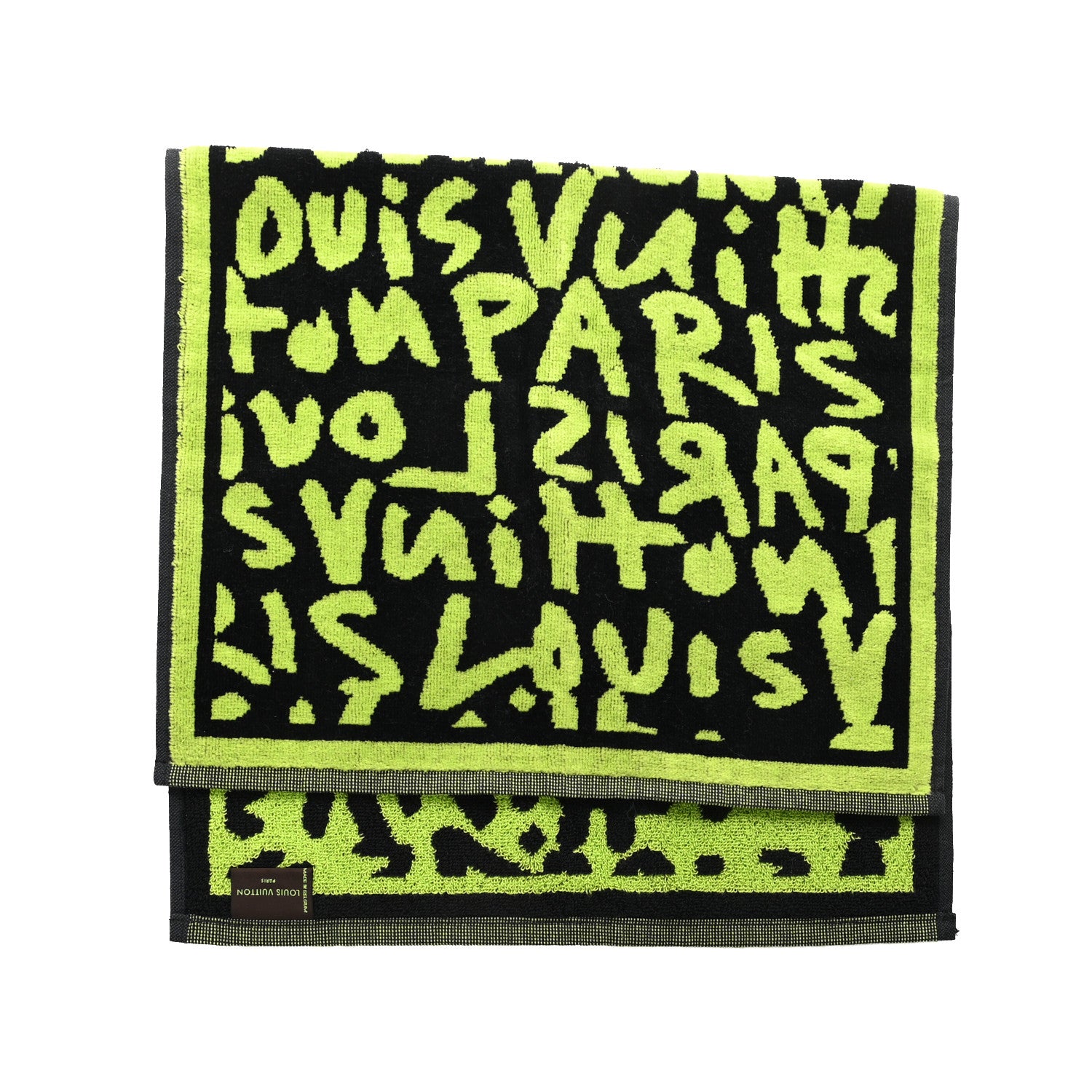 Louis Vuitton Cotton Monogram Graffiti Beach Towel Green 2 of 5