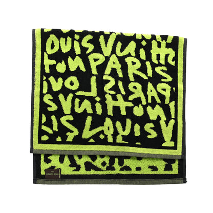 Louis Vuitton Cotton Monogram Graffiti Beach Towel Green 2 of 5