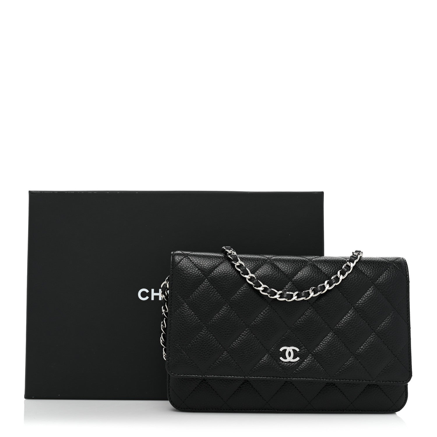 Chanel Caviar Quilted Wallet On Chain WOC Black 10 of 10