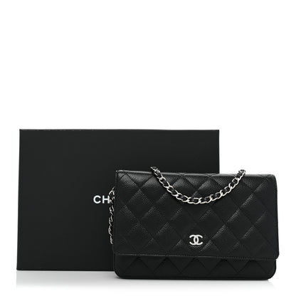 Chanel Caviar Quilted Wallet On Chain WOC Black 10 of 10