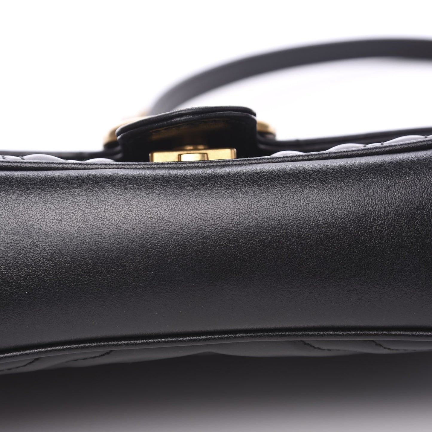 Calfskin Matelasse Mini GG Marmont Shoulder Bag Black